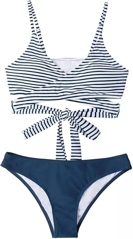 SCDZS Women Swimsuit Sexy Floral Self-tie Two Pieces Swimwear Beach Bathing  Suit Lace Up Low-Waist Bikini Sets (Color : Blue, Size : X-Scode) :  Amazon.ca: Sports u0026 Outdoors