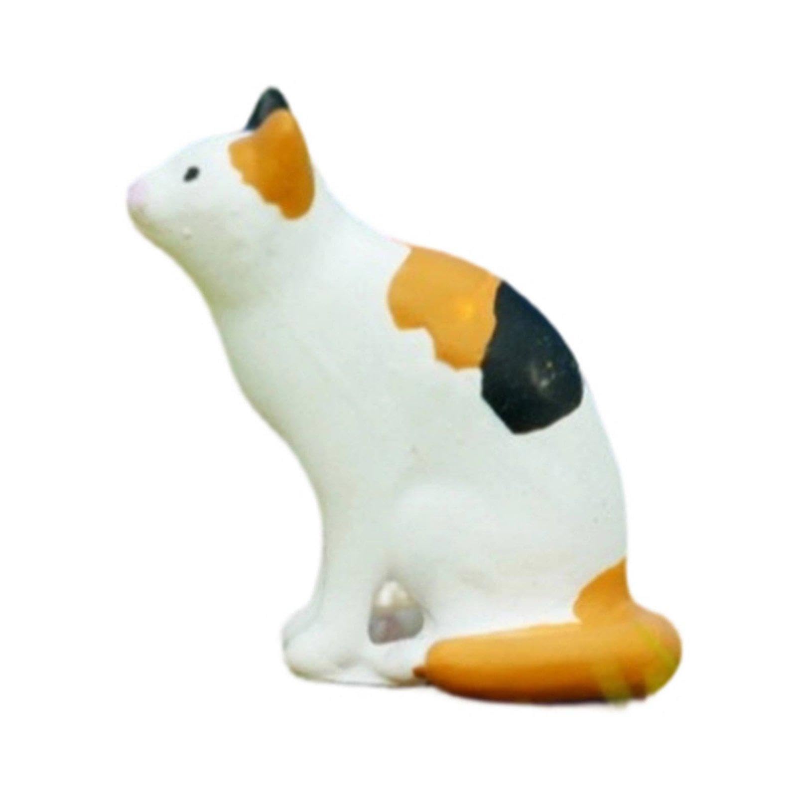 SECRET DESIRE 1:64 Scale Figure Realistic Poses Diorama Cat Model Creative Decoration Sand Table Animal Figure for Hobbyists, Dioramas Sitting Calico Cat-image-23