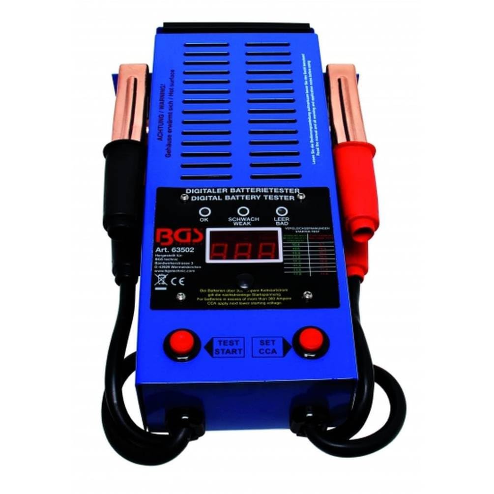 D-Work Digitaler Batterietester – 18,5 x 9,6 x 31,9 cm – präzise und einfach zu bedienen, Pro, 12 V