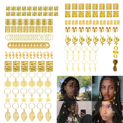 Perles cheveux or gravées et pendentifs de haute finition pour coiffures élégantes