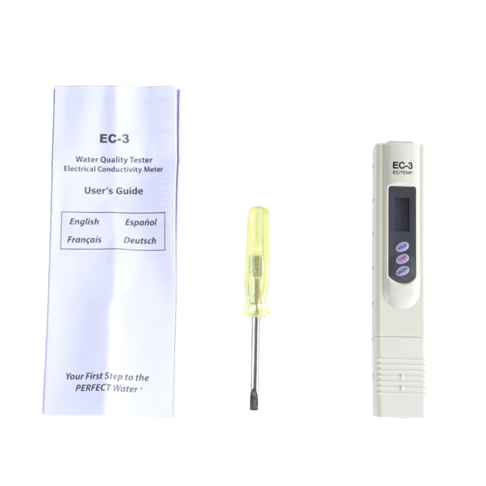 Misuratore di conducibilità elettrica, misuratore digitale 1-9990µS portatile tester di conducibilità elettrica e misuratore di temperatura portatile penna di prova