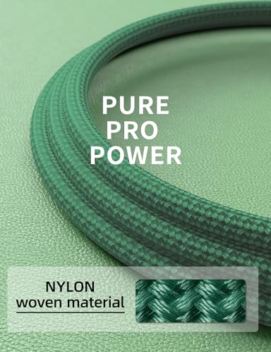 Image of USB C Cable 6FT, 2Pack USBC to USBC Fast Charging Cable, iPhone 16 15 Charger Cable Long Type C Cord Nylon Braided Compatible with iPhone 17 /16 /15 /Pro Max /Plus /Samsung Galaxy S26 S23 and More-Green
