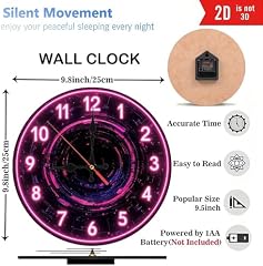 10 Neon Pink Wooden Wall Clock product photo 10 Neon Pink Wooden Wall Clock product image