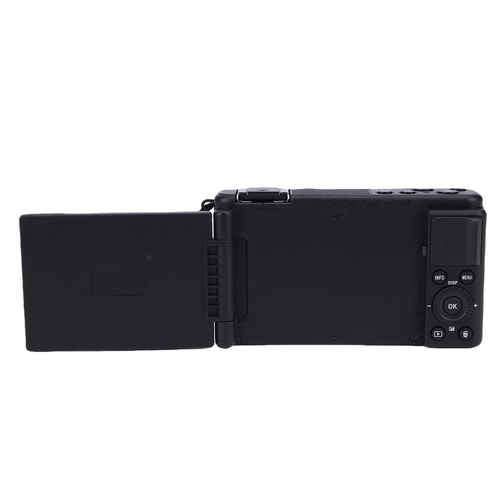 Akozon Cámara Digital Compacta de 5K con Enfoque Automático HD de 72MP y Pantalla Abatible de 180° Zoom Digital 4X Zoom óptico 3X Antivibración (Black)