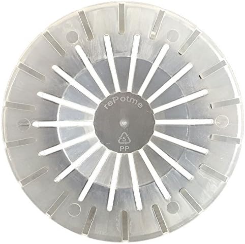 rePotme 6 inch Orchid Pot - Slotted Clear Orchid Pots - 6 Pack