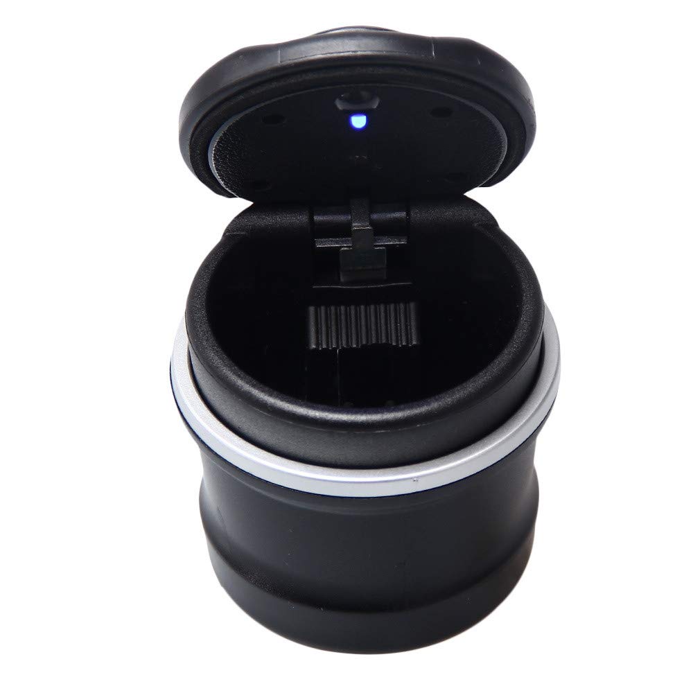 Posacenere per auto portatile con luci a LED, decorazione interna dell'auto di sicurezza notturna, sicurezza di guida comoda e pratica