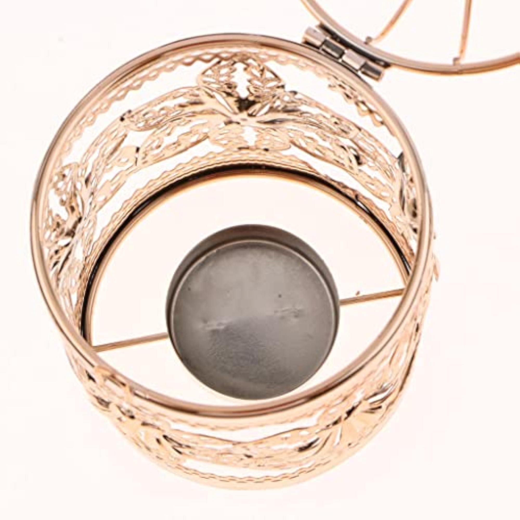 Birdcage Shape Metal Tea Light Candle Holder, 2Pcs Set
