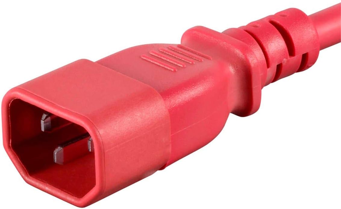 Monoprice 18AWG電源延長ケーブル/コード - 10フィート - レッド3コンダクタPC / Mon 10A（IEC 6