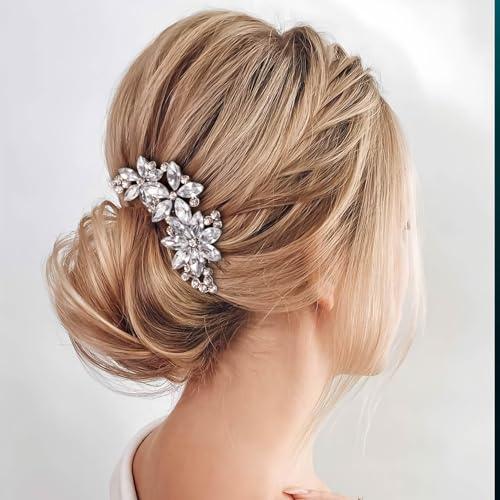 2 piezas pinzas de cabello con cristales brillantes miniatura 5