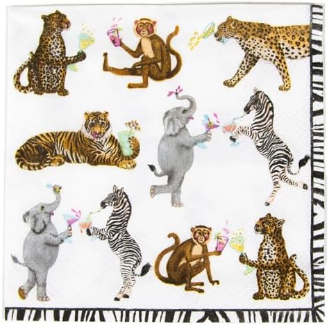 Caspari Cocktails Gone Wild Cocktail Napkins - 20 Per Package