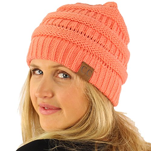 Image of Hatsandscarf CC Exclusives Solid Color Beanie Tail Hat for Adult (MB-20A)
