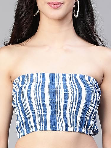 Image of oxolloxo Women Floral Print Bustier Crop Top