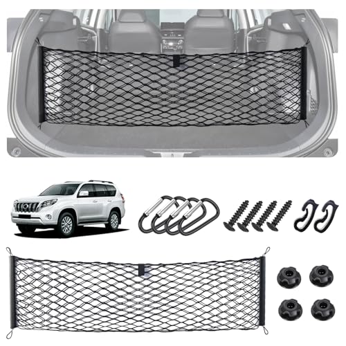 Image of Envelope Style Cargo Net for Toyota RAV4 2013-2018 Accessories, Rear Trunk SUV Mesh Cargo Net, Upgraded 5mm Bungee & Double-Layer Nylon Storage Tailgate Netting Grocery&Tools Holder Organizer