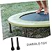 HANABASS 6pcs Trampoline Leg Tubes with Non-Slip Pads, Trampoline Leg Part Trampoline Safety Pad Trampoline Leg Extension Mini Replaceable Trampoline Legs Stainless Steel for Home Use