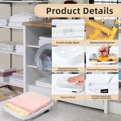 3 Pack Clear Hard Shell Zipper Case - Clear Waterproof Cosmetic Bag with Zipper, Kid's Toy Storage Organizer Bins, Charging Cables, creative journaling, painting brushes, Threads,Sketch Supplies4