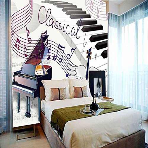 Papier peint 3D notation musicale grand format pour chambre d'enfant - 5