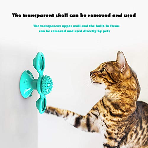 Brinquedos de gato N/A, brinquedo de gato interativo com ventosa, gatos, quebra-cabeça giratório, bo