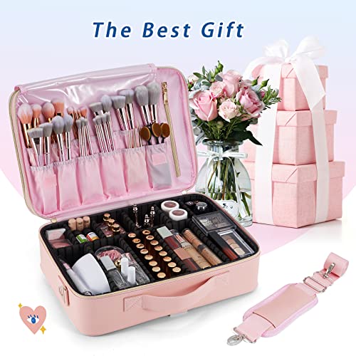 Joligrace-Large-Oxford-Fabric-Professional-Makeup-Bag-with-Removable-Back-Strap-Cosmetic-Case-Beauty-Box-Hairdressing-Tools-Organiser-Storage-Box-Hot-Pink