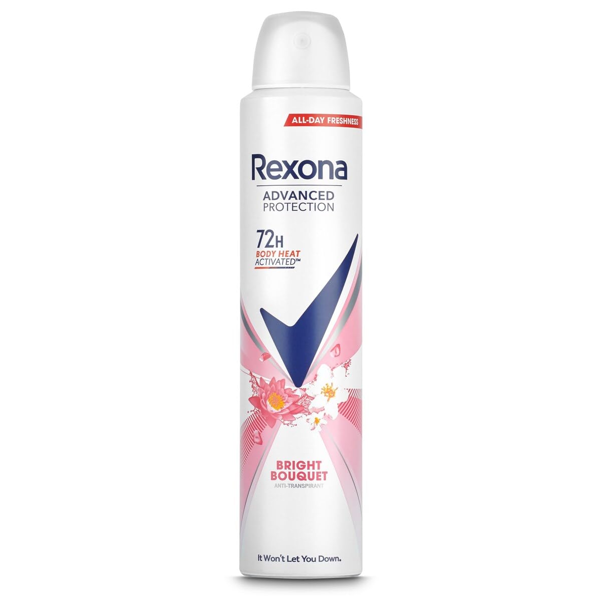 Rexona Mujer Transparente Desodorante Aerosol Protección Avanzada 72H Bright Bouquet Antitranspirante Para 200Ml
