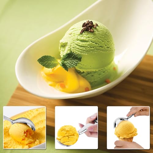 Heavy Duty Ice Cream Scoops, Non-Stick Ice Cream Scooper for Cookie Dough, Baking, Mash Potato, Meatball and Melon Baller - Image 6