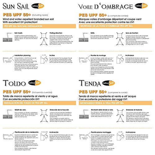 CelinaSun tenda parasole a vela protezione solare