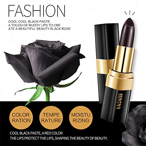 Lip Balm Lipstick, Raibaubl Lip Stain Long Lasting Waterproof, Long Lasting Nutritious Lip Balm Lips Moisturizer Lipstick For Women(Black Rose) #TOP4