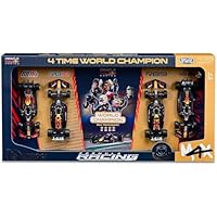 Burago Set 4 Coches F1 Red Bull, MAX Verstappen Réplica Oficial,