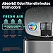 iTouchless 5 Liter / 1.32 Gallon SoftStep Bathroom Trash Can with Lid & AbsorbX Deodorizer – Stainless Steel Wastebasket with Removable Inner Bucket, Space-Saving for Home, Office, Cubicle, Bedroom