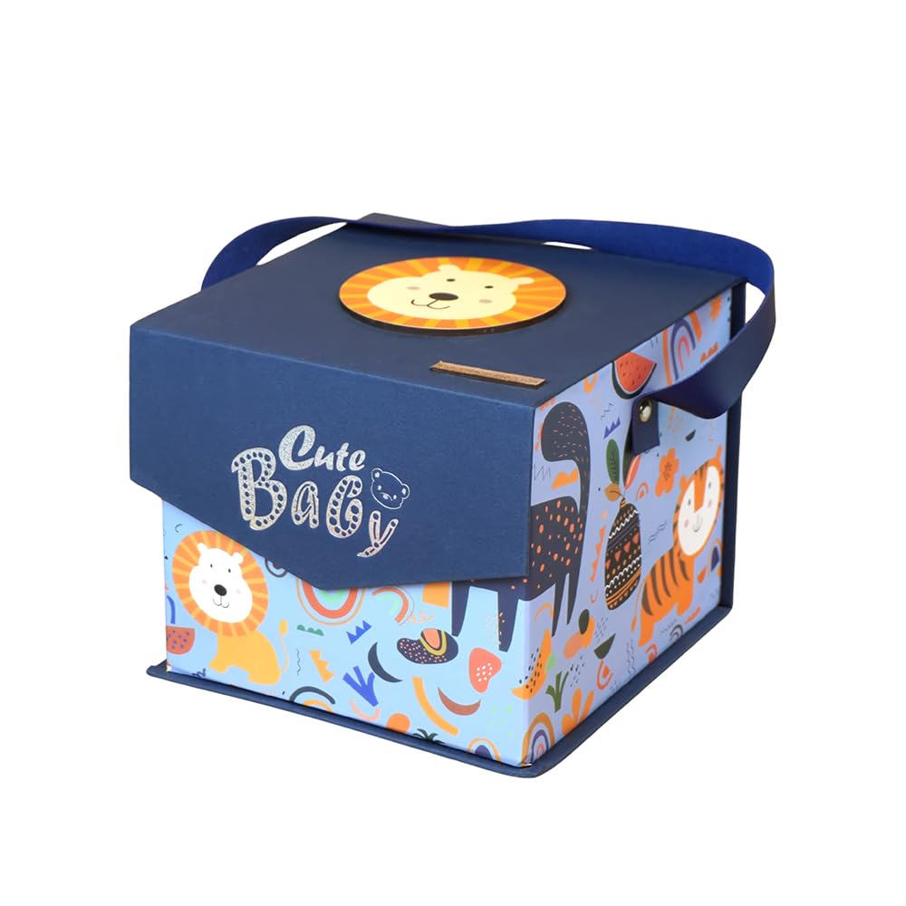 Little Surprise Box, 16pcs Blue King Lion Newborn Hamper/Gift Box for Baby Boy, 0-6 Months-image-42