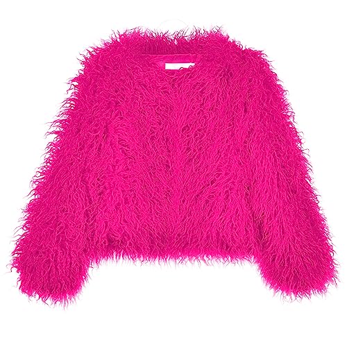Yuakou Women's Shaggy Faux Fur Outwear Coat Jacket Long Sleeve Warm Winter #TOP29