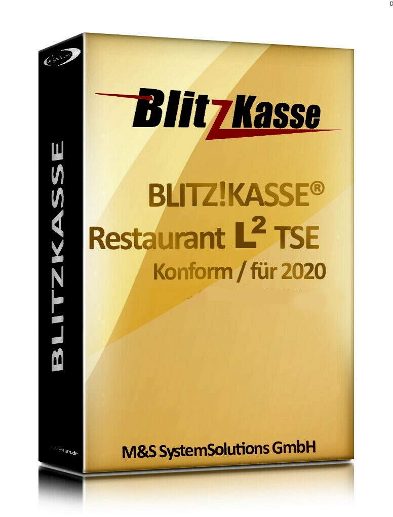 Win Kassensoftware Restaurant L2 für Gastronomie. 300 Tische, 5 Bondrucker, 5 Verkaufsebene. DSFinV-K, TSE-Konform, ohne ABO