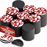 Hyperhaftende runde Flexible Magnete mit Selbstklebender Rückseite – (45 STK., 0,8" × 0,08") Magnetpunkte für Whiteboard – Sticker für Planung und Organisation – Must-Have für Lehrer.