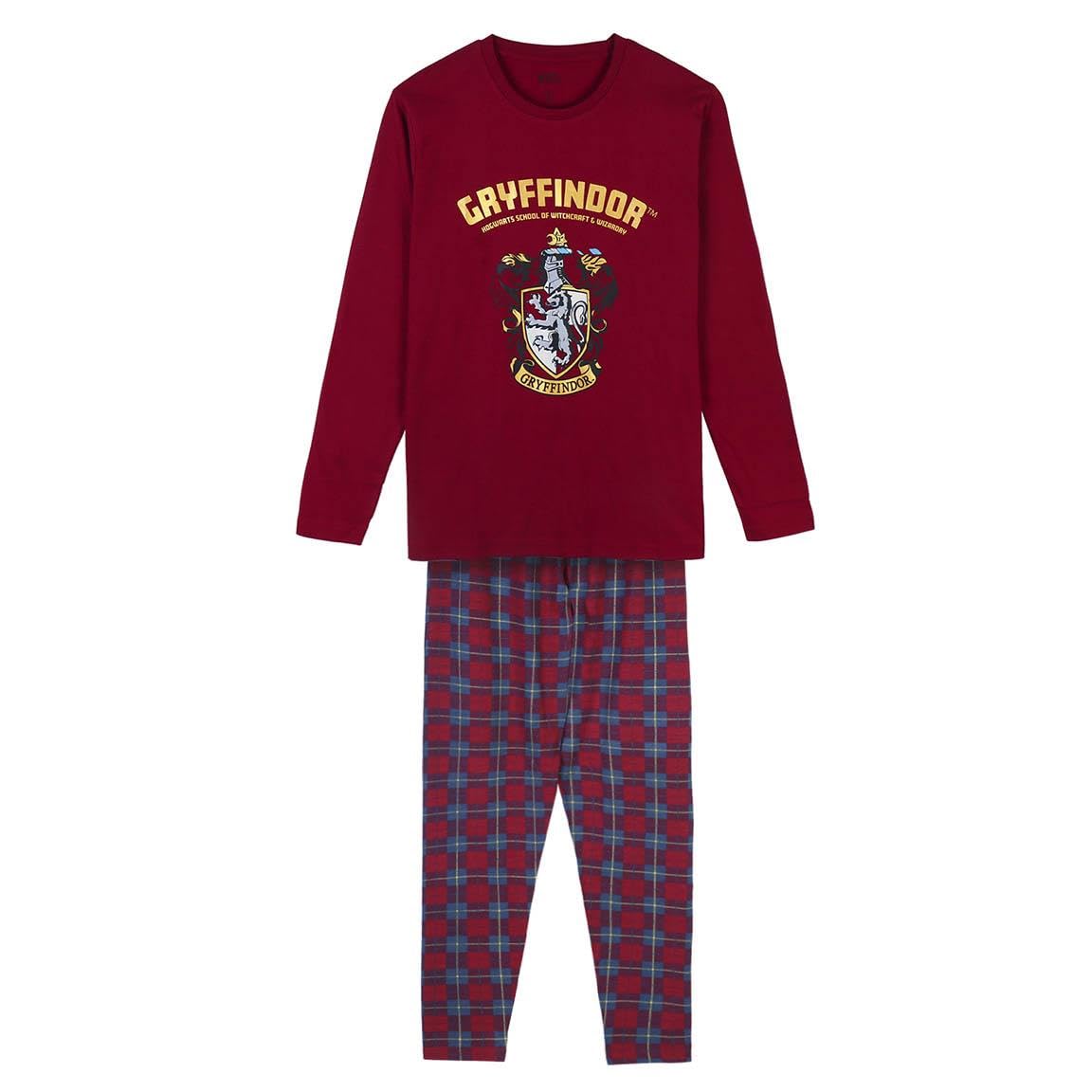 Harry PotterLadies Pyjamas T-Shirt and Long Pants 2 Piece Set Cotton Gryffindor Gift for Adults and Teenagers