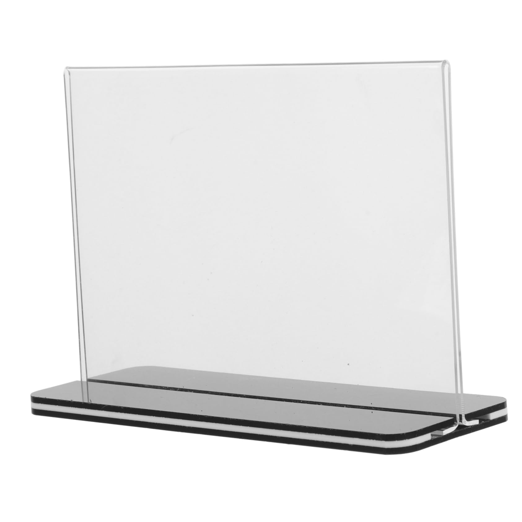 Tablero de exhibición acrílico | Paquete de 6 transparentes en forma de L/T de doble cara A4/A5/A6 for empresas: Exhibición de menú(Horizontal,A5:150:210mm)