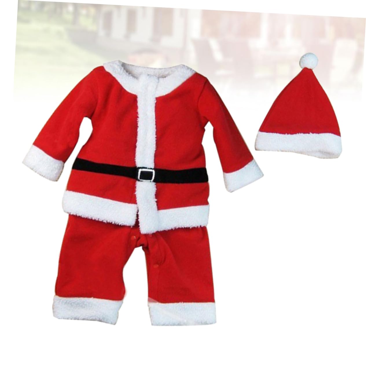 ABOOFAN 2Pcs Cappello Di Natale Babys First Christmas Outfit Cappello Di Natale Del Kit Neonato Set Da Babbo Per Bambini Costume Da Babbo Costume Da Babbo