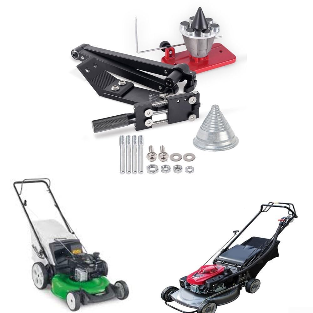 Kit de herramientas de afilado y equilibrador de cortacésped, balanceador de pared de metal con mango de 25 mm para ajuste de 15-45 grados (B)