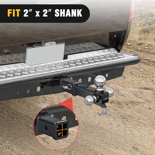 Image of Nilight Hitch Adapter 2 inch x 9 inch Combo Bar Trailer Receiver Tube Weld-on Raw Steel Hitch Bar