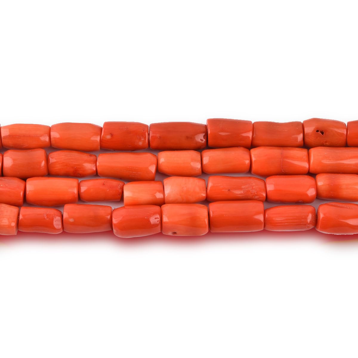 Cuentas semipreciosas sueltas de 8-10 mm x 13-18 mm de color naranja coral para hacer joyas, 39,4 cm