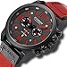 Curren Reloj de pulsera casual para hombre con pantalla analógica de decoración de zona horaria y caja de calendario Imagen de Curren Reloj de pulsera casual para hombre con pantalla analógica de decoración de zona horaria y caja de calendario