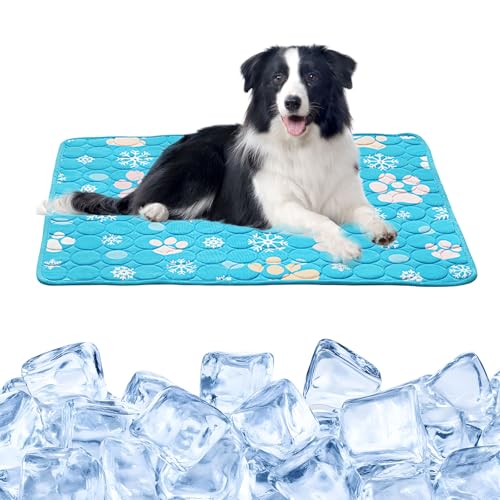 Kühlmatte Hund Katze - 100x70 cm - Kühlmatte für Hunde Katzen, Kühldecke Hund Katze, Selbstkühlende Hundematte, Selbstkühlende Matte für...