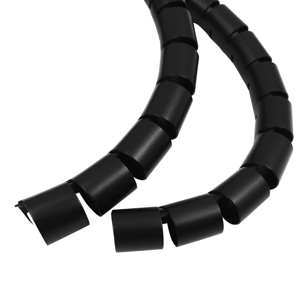 Gaine Spirale Pour Câbles - 22 Mm De Diamètre, 2 M De Long - En PE, Flexible, Coupe à Volonté - Noir - 6