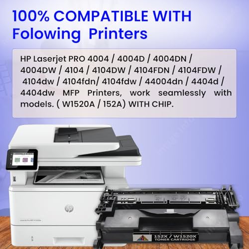 Image of ImageInfo HIGH YEILD W1520X / 152X Compatible Toner Cartridge for HP LaserJet Pro 4004 / 4004dw / 4004dn / 4004d / MFP 4104 / MFP 4104dw / MFP 4104fdw / MFP 4104fdn with Chip 5000 Pages
