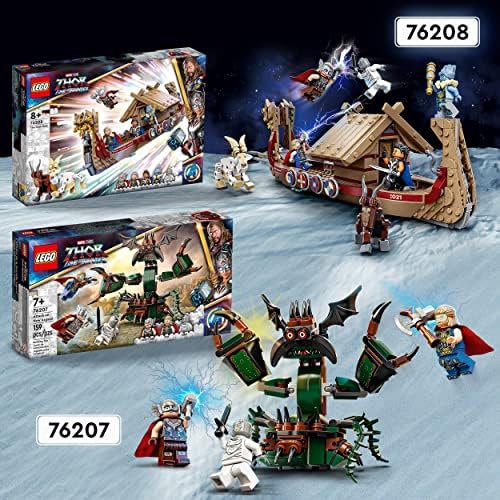 LEGO Marvel Atak na Nowy Asgard 76207  zestaw konstrukcyjny; zabawka konstrukcyjna z Thorem i dwiema minifigurkami dla dzieci od 7 lat (159 elementów)