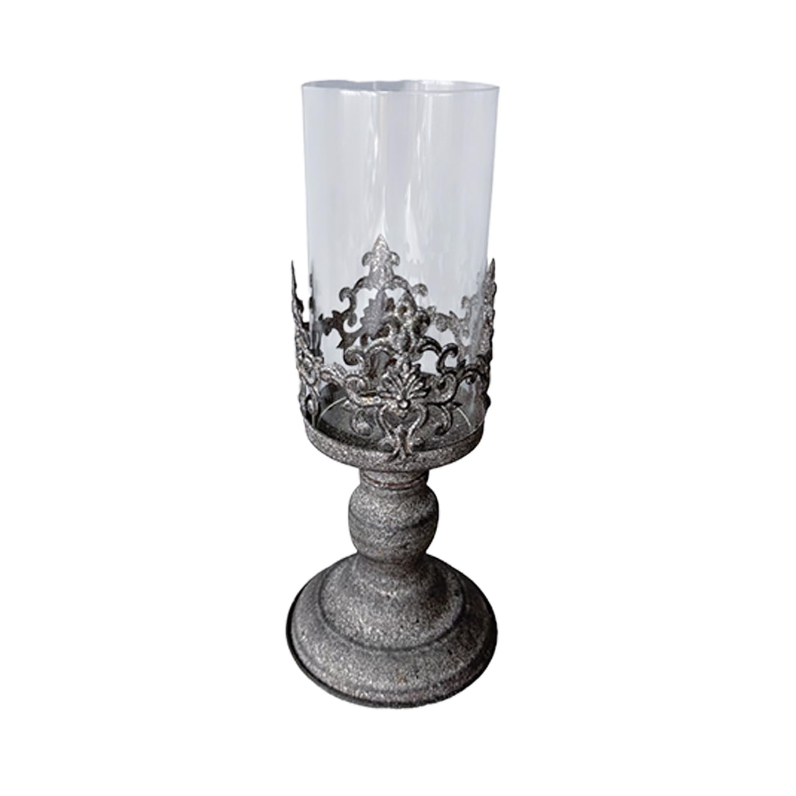 Jazuaiao Windbreak Holders Pillar Candleholders with Clear Glass Sleeve Decorative Stand for Centerpieces Holders with Clear Glass Sleeve