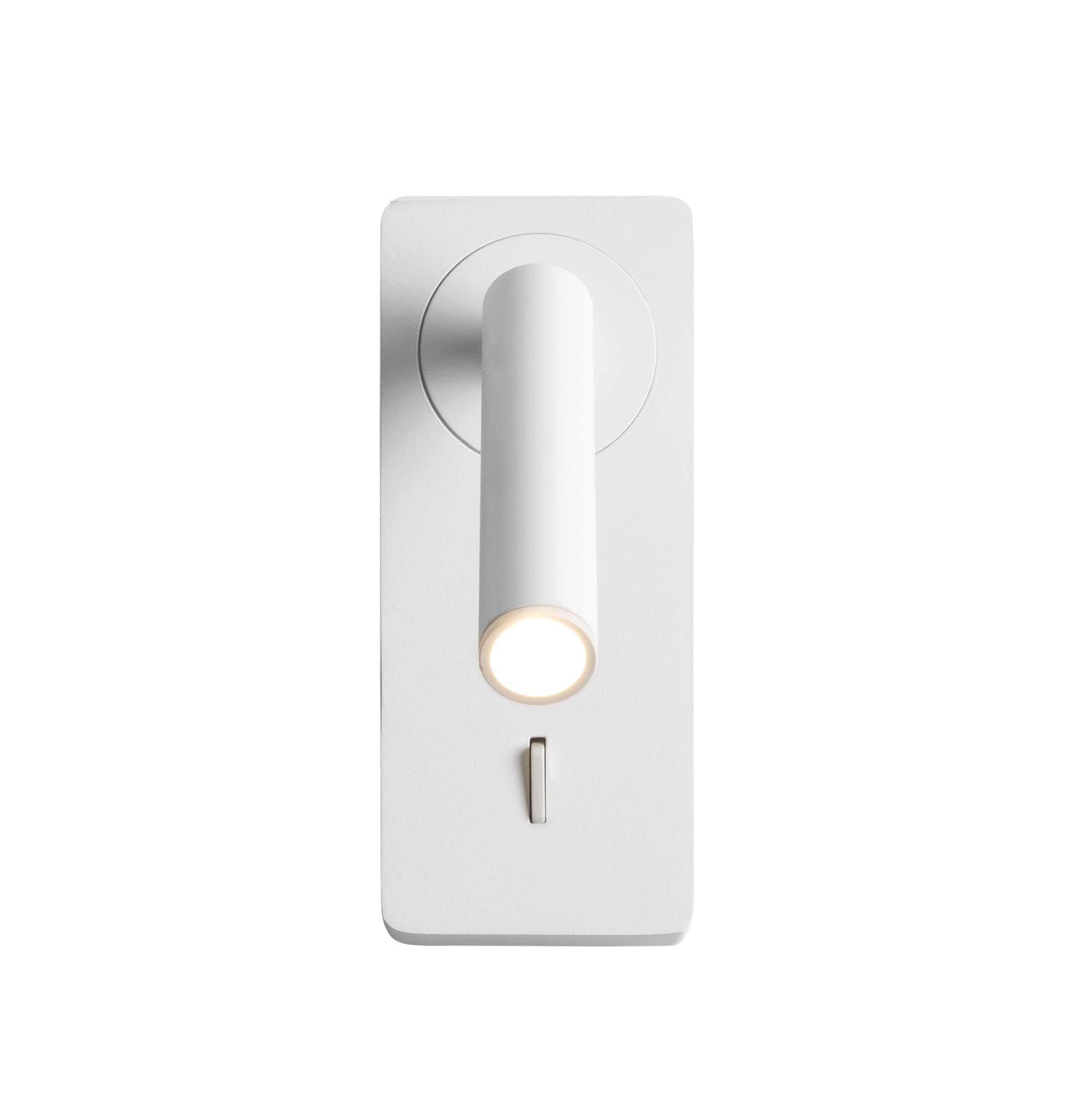 FORLIGHT Luz de Lectura LED para Dormitorio - Luz Cálida 3000K con Interruptor, Aplique de Pared para Cabecero de Cama, Blanco, Iluminación Interior Eficiente y Elegante