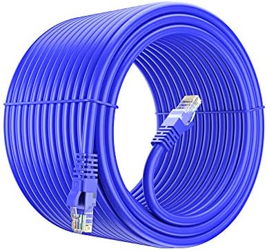 Maximm Cat 6 Ethernet Cable 200 Ft, 100% Pure Copper, Cat6 Cable LAN Cable, Internet Cable and Network Cable - UTP (Blue)