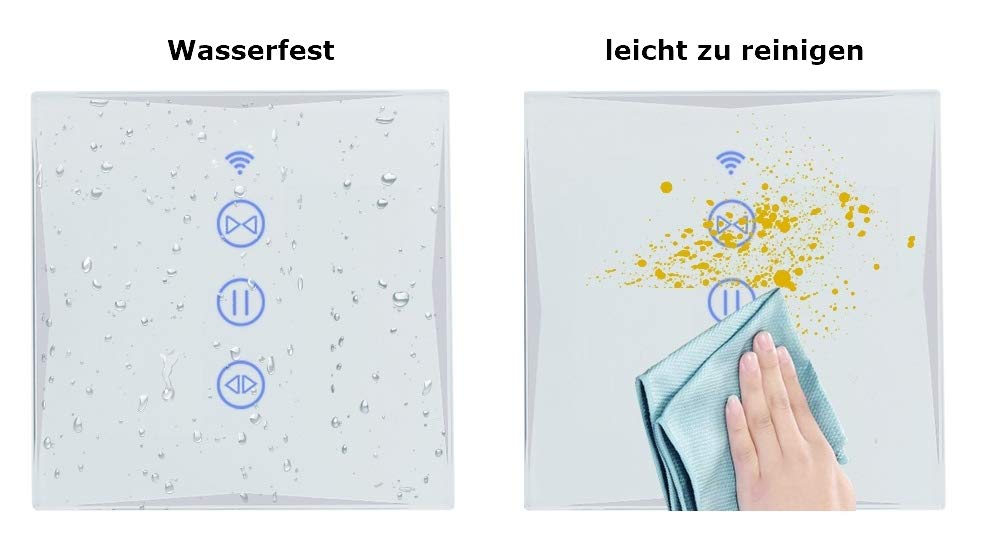 Interruptor inteligente para persianas WiFi App Touch Google Home Amazon Alexa HL0607-11, color blanco
