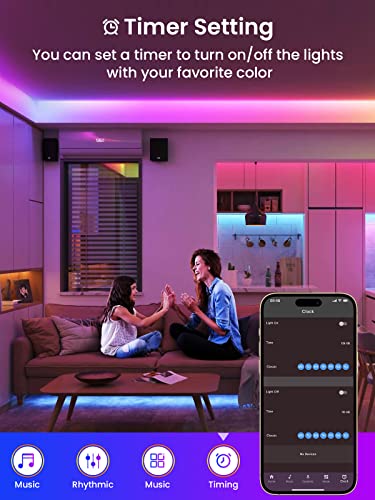 Outdoor Led Strip Lights, 66Ft Rgb Waterproof Led Strip Lights, Bluetooth App And Remote Controller Compatible, 64 Scene Modes And Music Mode Led Lights For Bedroom, Living Room, Room Decor, 33Ft X 2 #TOP4