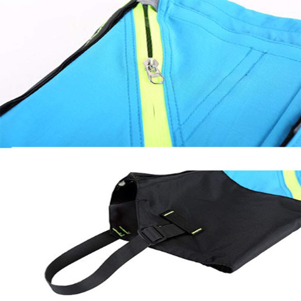 Guêtres Jambe imperméable à l'eau Botte de Neige guêtres Anti-déchirure Tissu Oxford pour la randonnée pédestre en Plein air de la Chasse, Noir