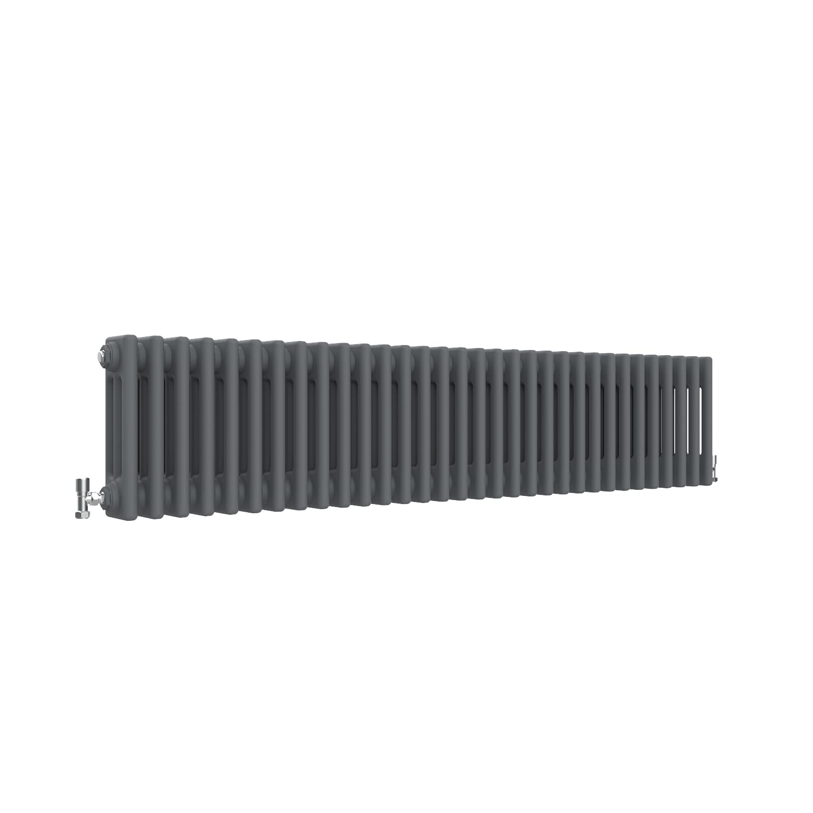 Traditional 3 Column Central Heating Radiator Horizontal Rads Cast Iron Style Anthracite 300x1460mm